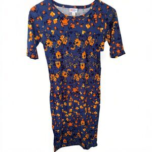 LuLaRoe Womens Dress Size XXS Julia Multi-Color  Floral Dress